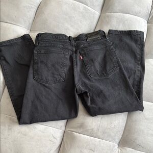Levi Wedgie Straight Black Jeans size 24